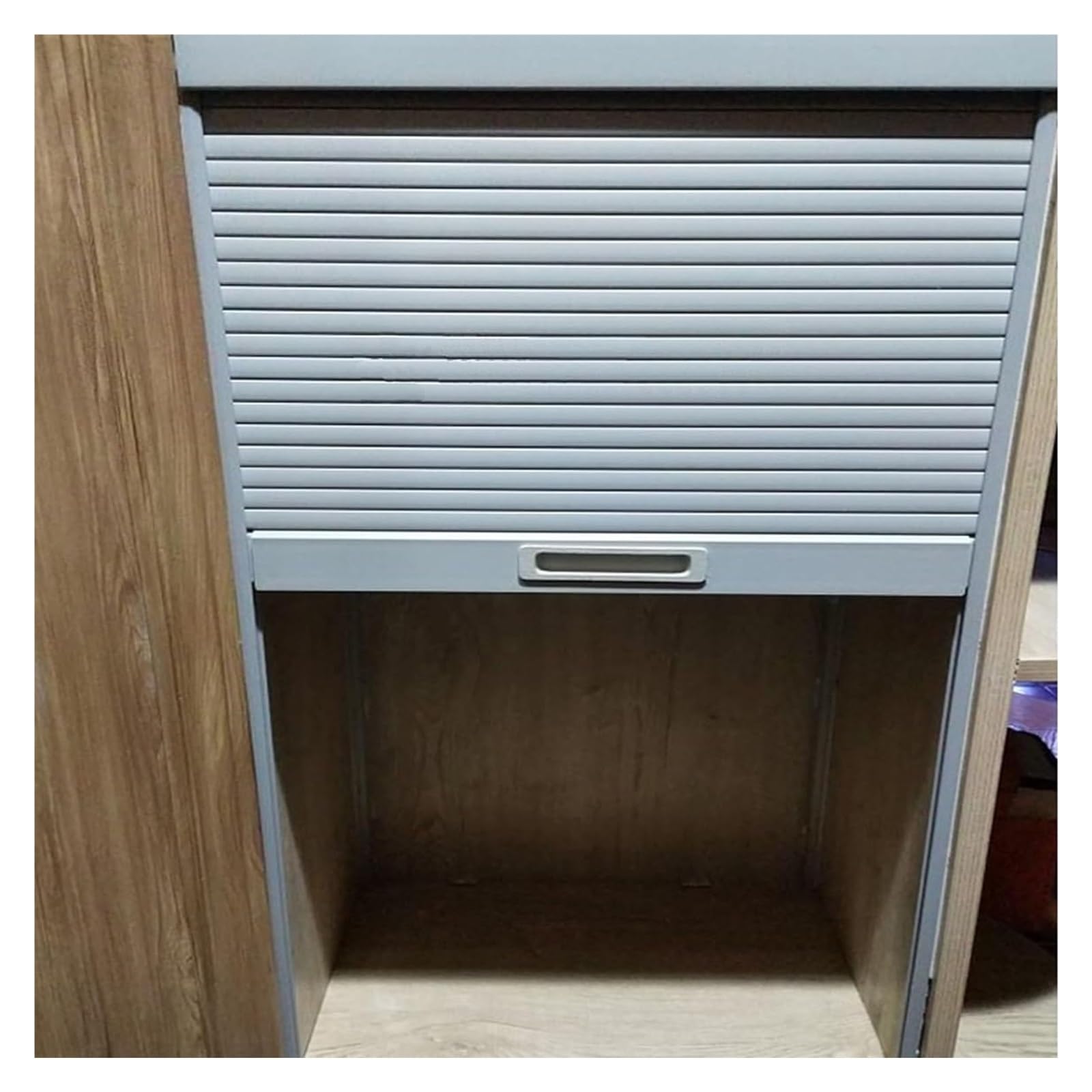 Kit de porte de placard de cuisine, portes enroulables rétractables avec rail, design rétractable flexible, solution de rangement pour usage domestique, 71,1 cm x 71,1 cm