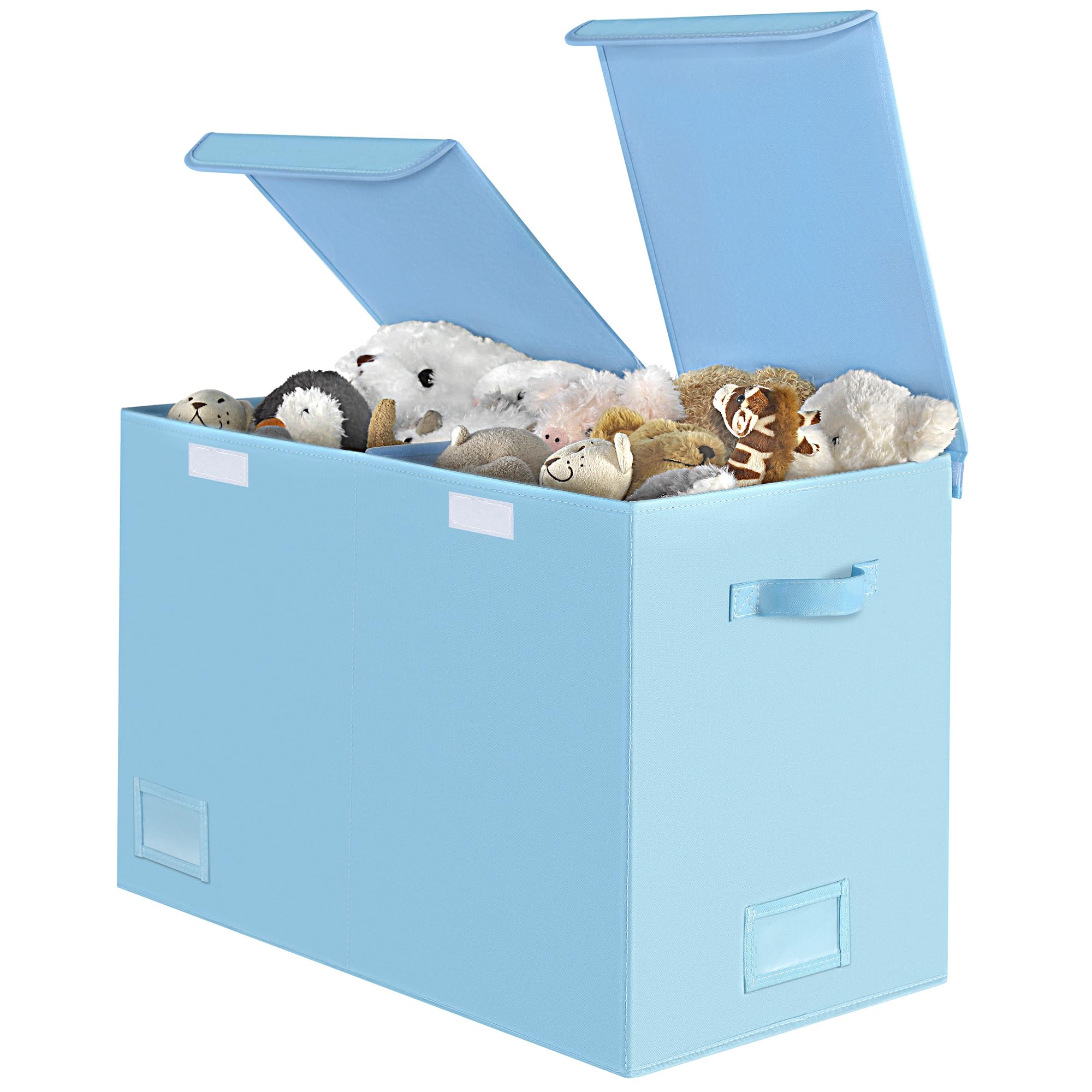 GRANNY SAYS Toy Chest with Lids, Foldable Toy Storage Organizer with Handles, Stuffed Animal Storage for Nursery Room Playroom, Living Room, Large Toy Box for Boys and Girls, Light Blue