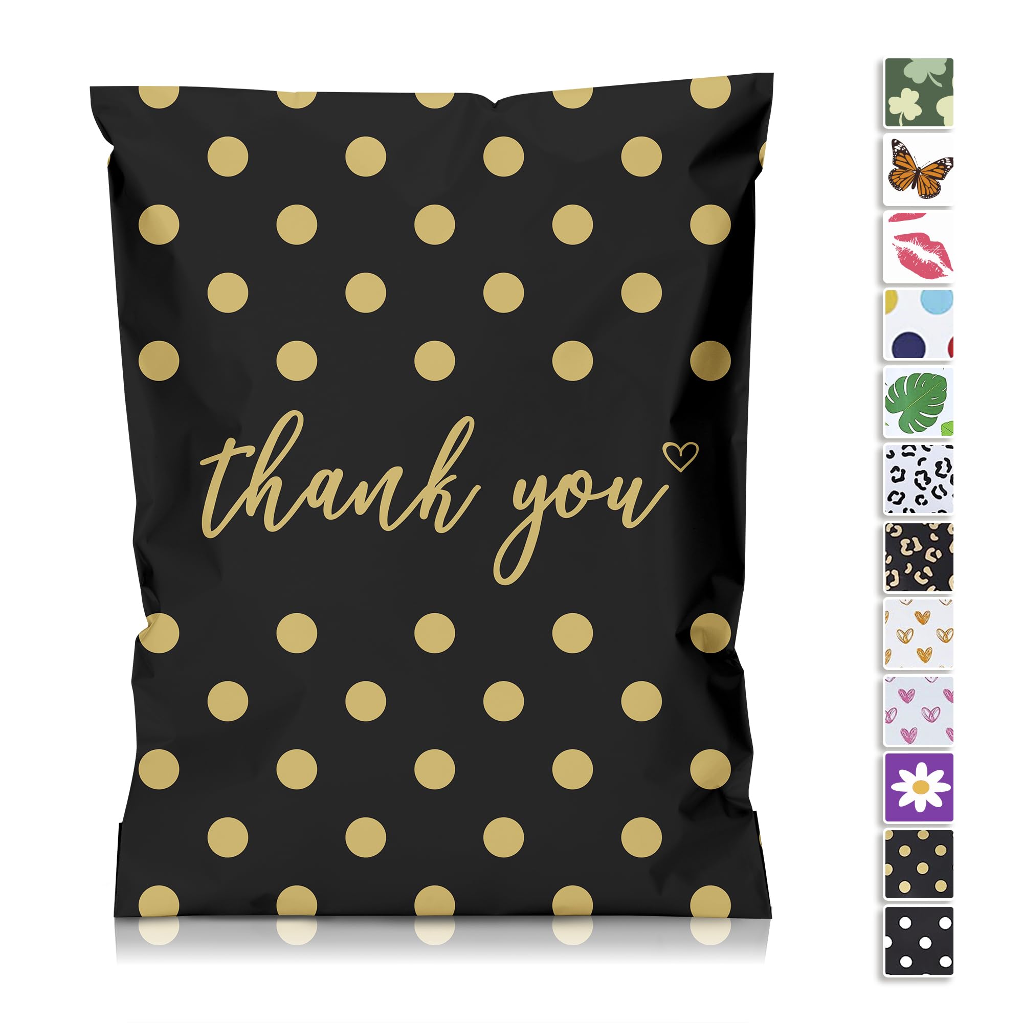 JinRuiKJ Thank You Poly Mailer 14.5x19 50 Pack - Shipping Bags for Clothing, Strong Thick and Self Adhesive Shipping Envelopes - Cute Packaging Bags