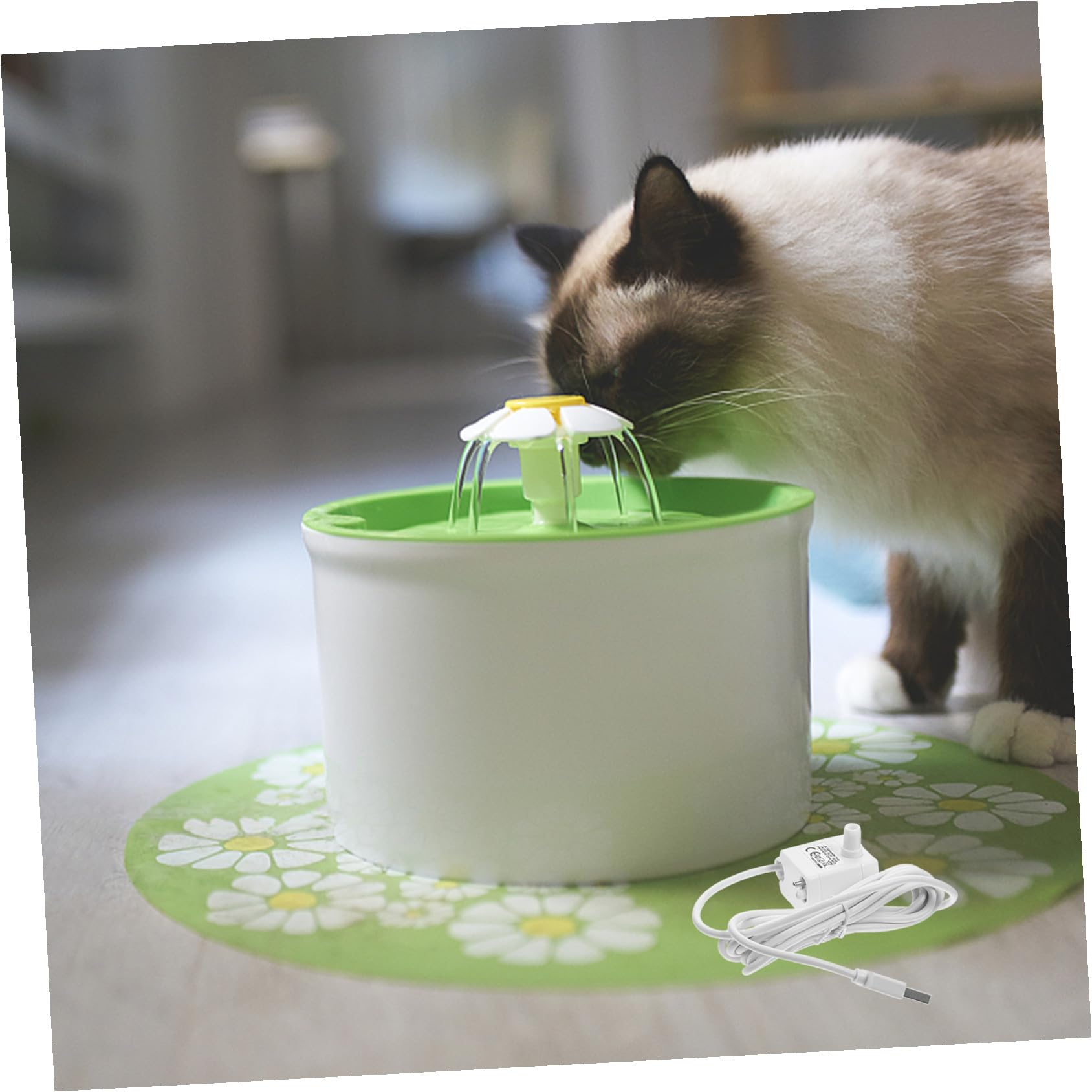 Bomba de Repuesto Sumergible para Bebedero de Gatos Abs Blanco | 5v 1a, Cable USB Incluido, para Fuente de Agua de Mascotas y Uso en Hogares o Tiendas