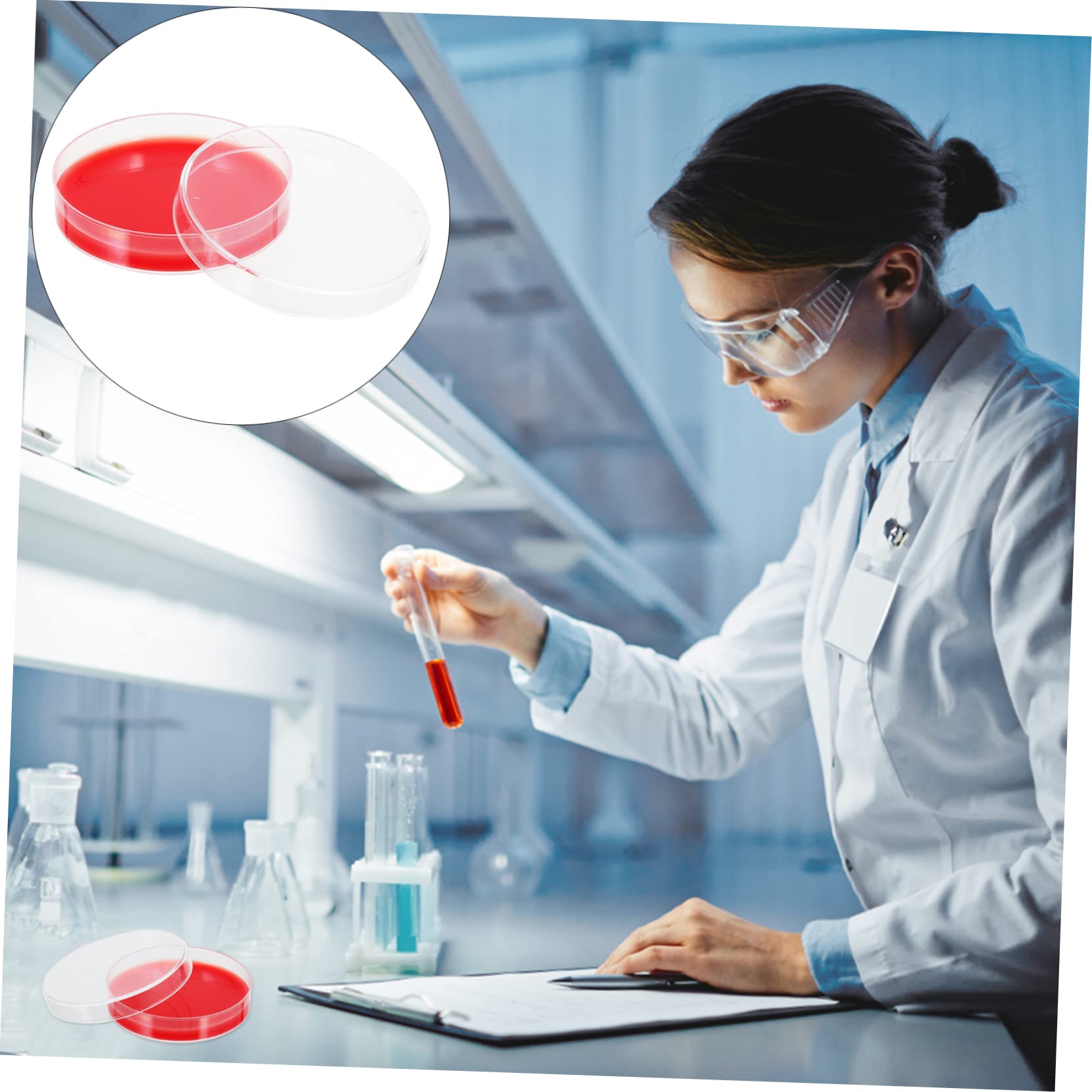Gatuida 2 Placas de Agar Placa de Petri Medio de Cultivo de Agar Resistente Y Ligero Fácil de Usar 10 Unidades