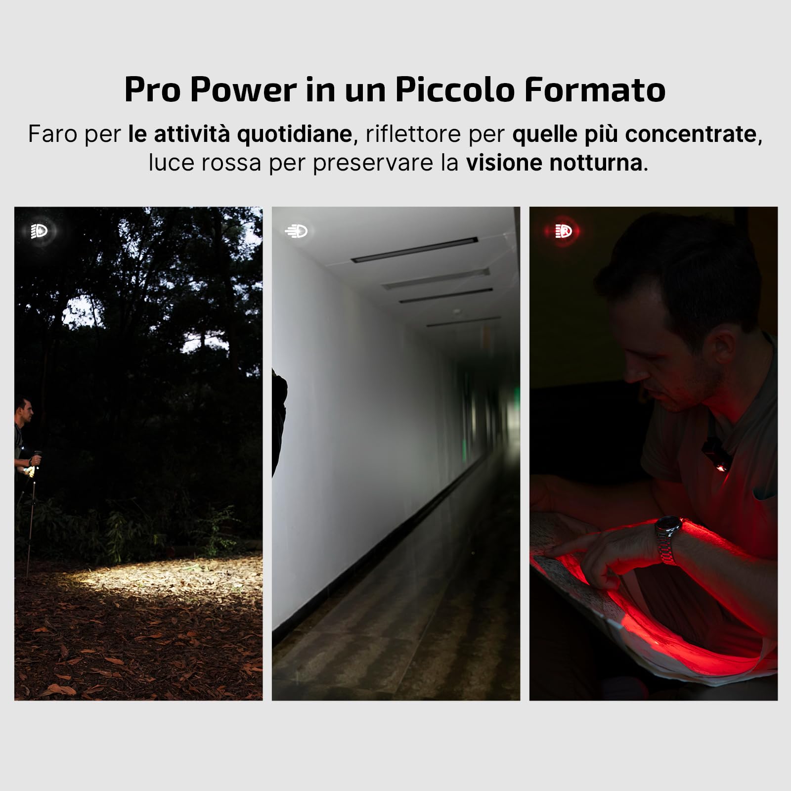 OLIGHT Oclip Pro Luce di Emergenza a Clip Mini Torcia 500LM IPX6 Compatto e Leggero Tre Sorgenti Luminose per l'Illuminazione Quotidiana e le Luci di Segnalazione di Sicurezza (Nero)