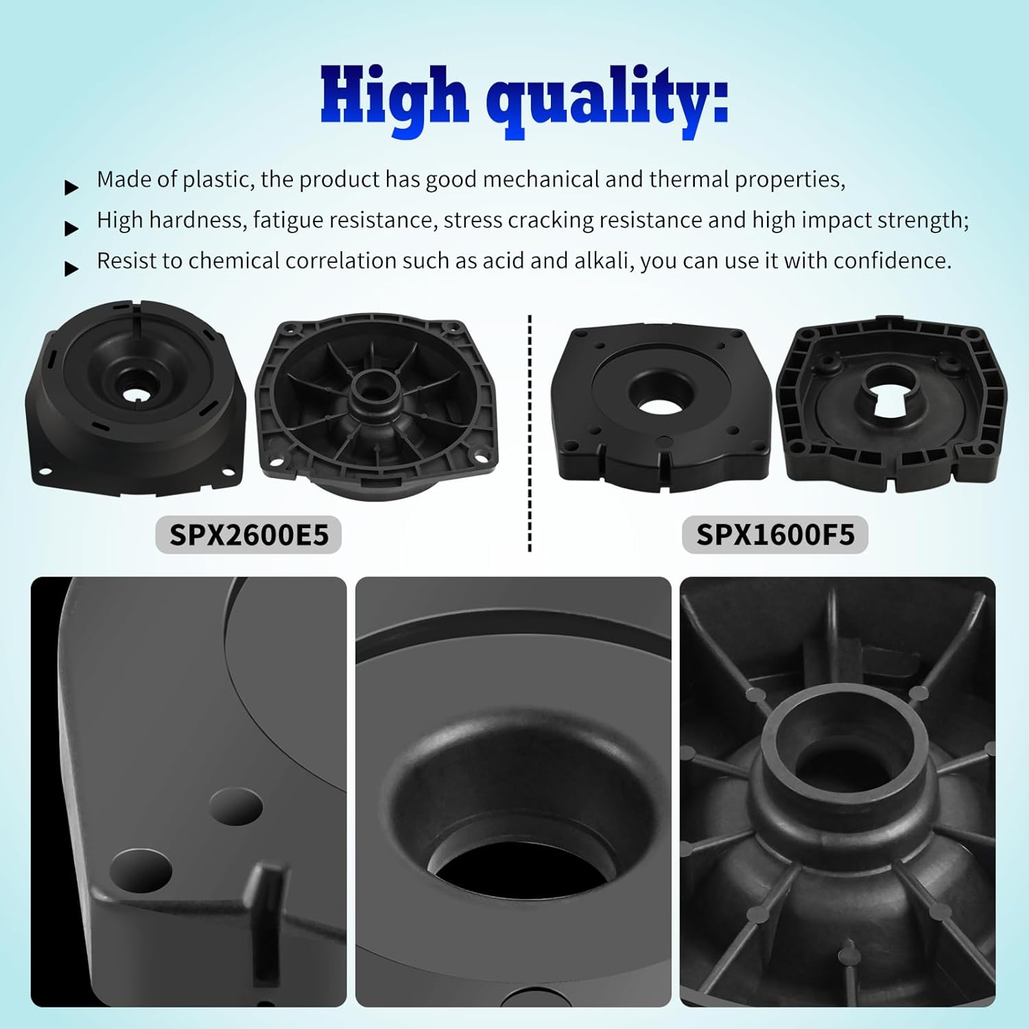 SPX1600F5 Motor Mounting Plate and SPX2600E5 Seal Plate,Compatible with Hayward Super Pump SP1600X SP2600X Series and VS,Fits for 1/3 to 1-1/2 and 2 HP Motor Ratings