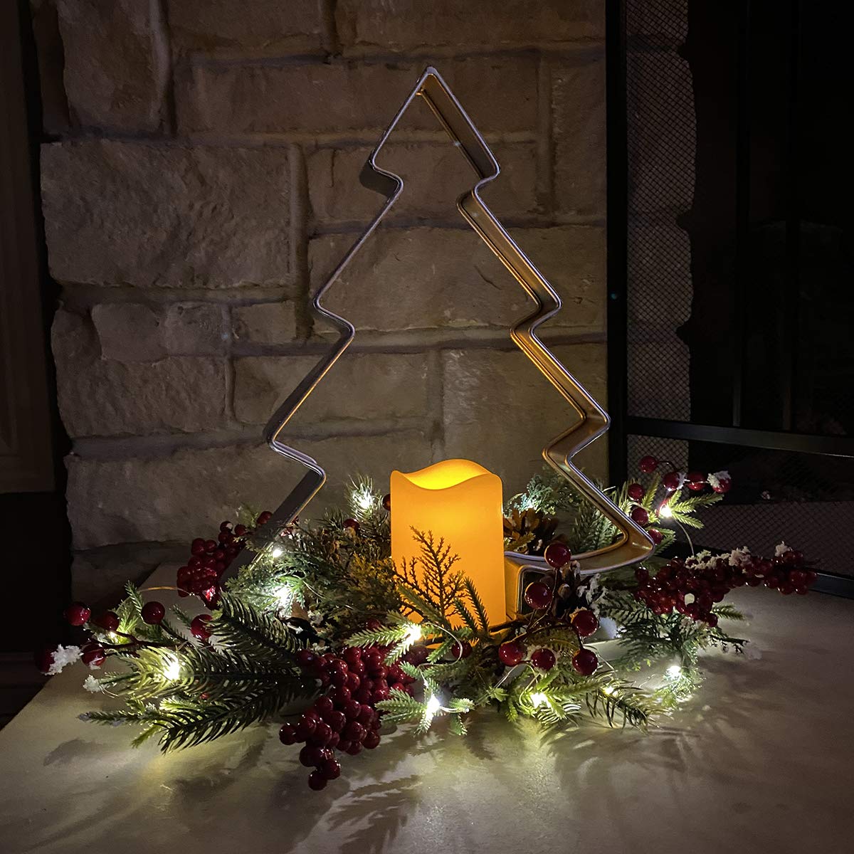 Amazon.co.jp: Quality Craft LEDライト付きホリデーセンターピース