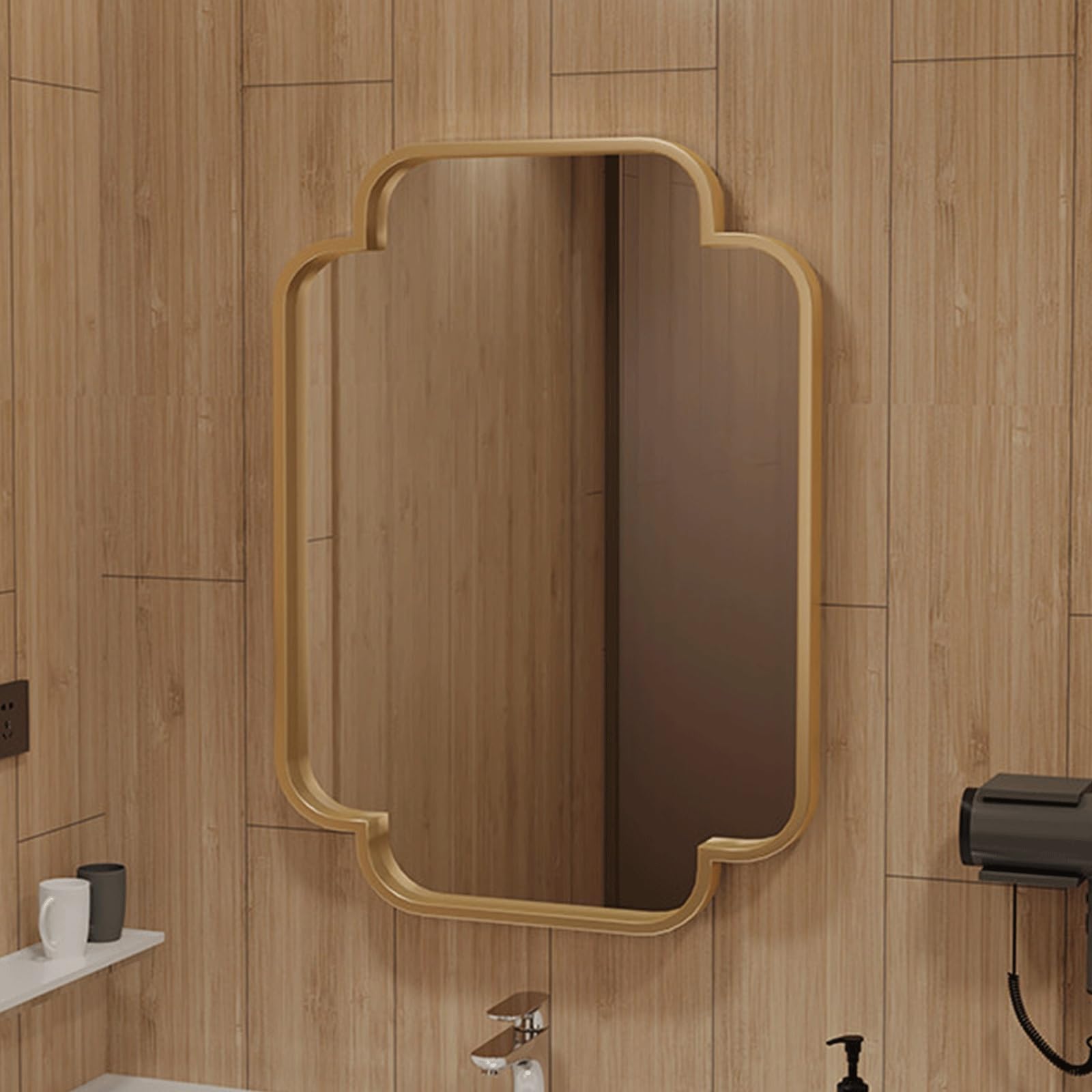 Miroir pour salle de bain et WC apportant une sensation d'espace et de profondeur à votre intérieur