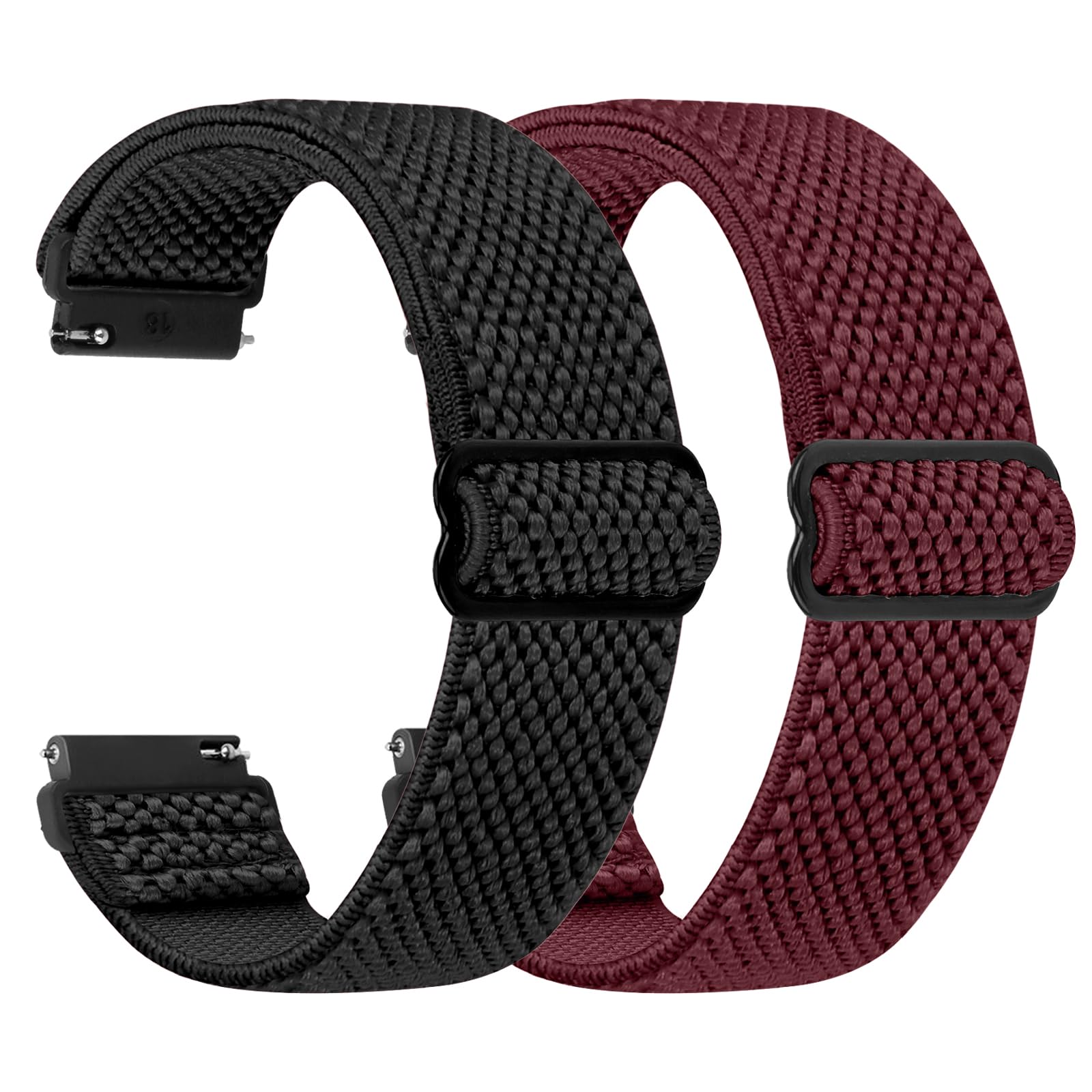 TumpCez Elastic Nylon Watch Band 16mm Quick Release Adjustable Strap