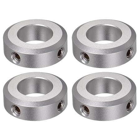 HARFINGTON 4pcs Shaft Collar 17mm Bore Aluminum Alloy Set Screw Shaft Collars, 32mm OD, 10mm Width, for Wheel Barrow Axle, Gearbox Assemblies, CNC Machine Tools, Industry, Anodization