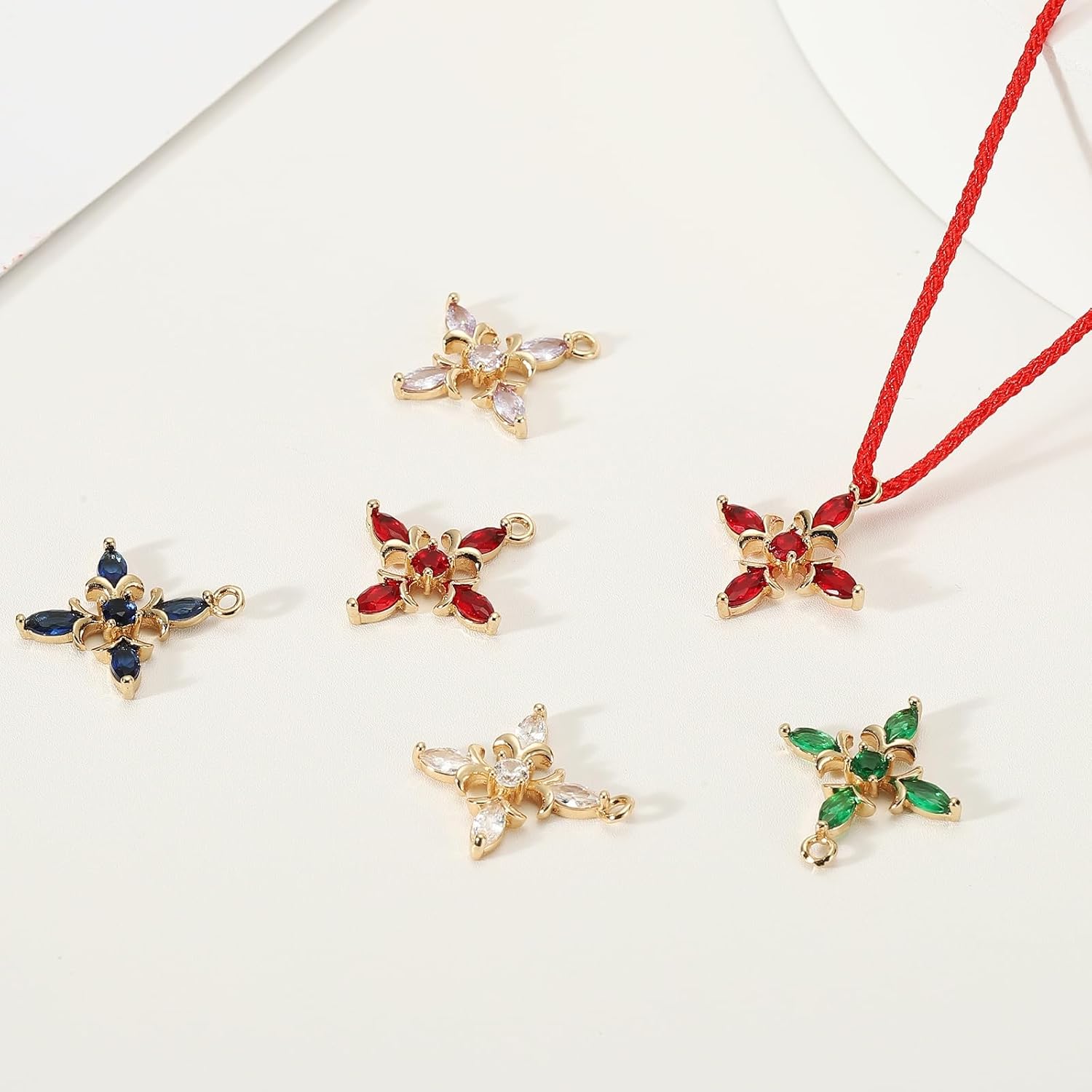 PATIKIL Crystal Rhinestone Cross Charms, Mini Pendant Beads Cross Charms for Jewelry Making Bracelet Earring Necklace DIY Handmade - Image 4