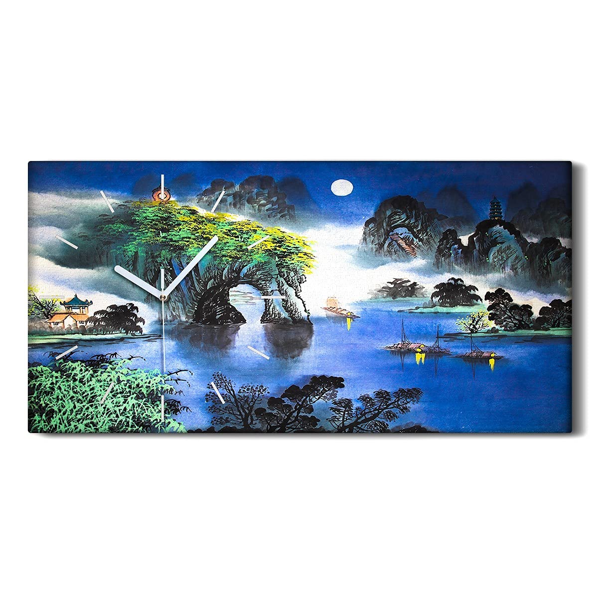 Horloge sur toile silencieuse pour chambre sans tic tac