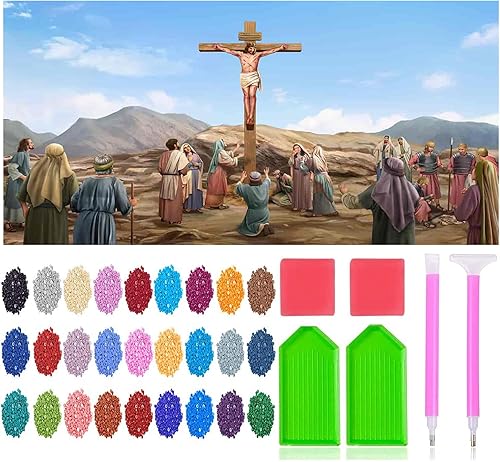 Kits de pintura de diamantes 5D para adultos, arte de diamantes de gran tamaño con diamantes de imitación pegados, pintura de punto de diamante para