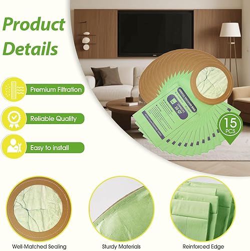 Miniatura 6 de Bolsas de aspirador de microfiltro compatibles con aspiradora Pro Team (10 cuartos de galón (100331))