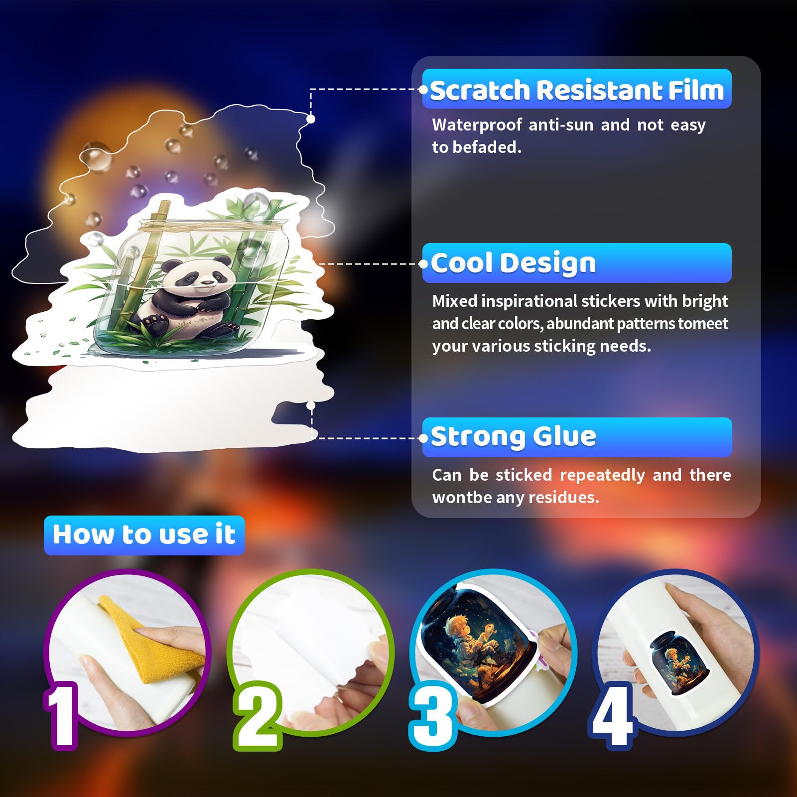 MARSFORCE Fleurs Autocollant, Cadeaux Pour Enfants Et Adolescents, Cahier Bouteille D'eau Autocollant En Vinyle Imperméable Skateboard Vélo Casque Sac Guitare Jouet Phone Pad[50 PCS