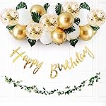 PoPo Toys® Baby Boy Decoration Combo | Happy Birthday Candle Set, Unique Balloon Cake Candles, Foil Fringe Curtain & 3 Birthday Foil Ballons | Set of 6 |