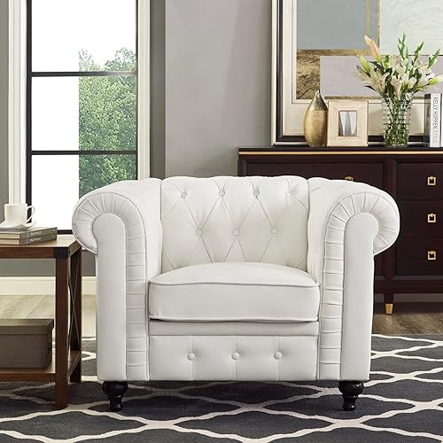 Miniatura 4 de Naomi Home Emery Chesterfield - Juego de sofá color blanco