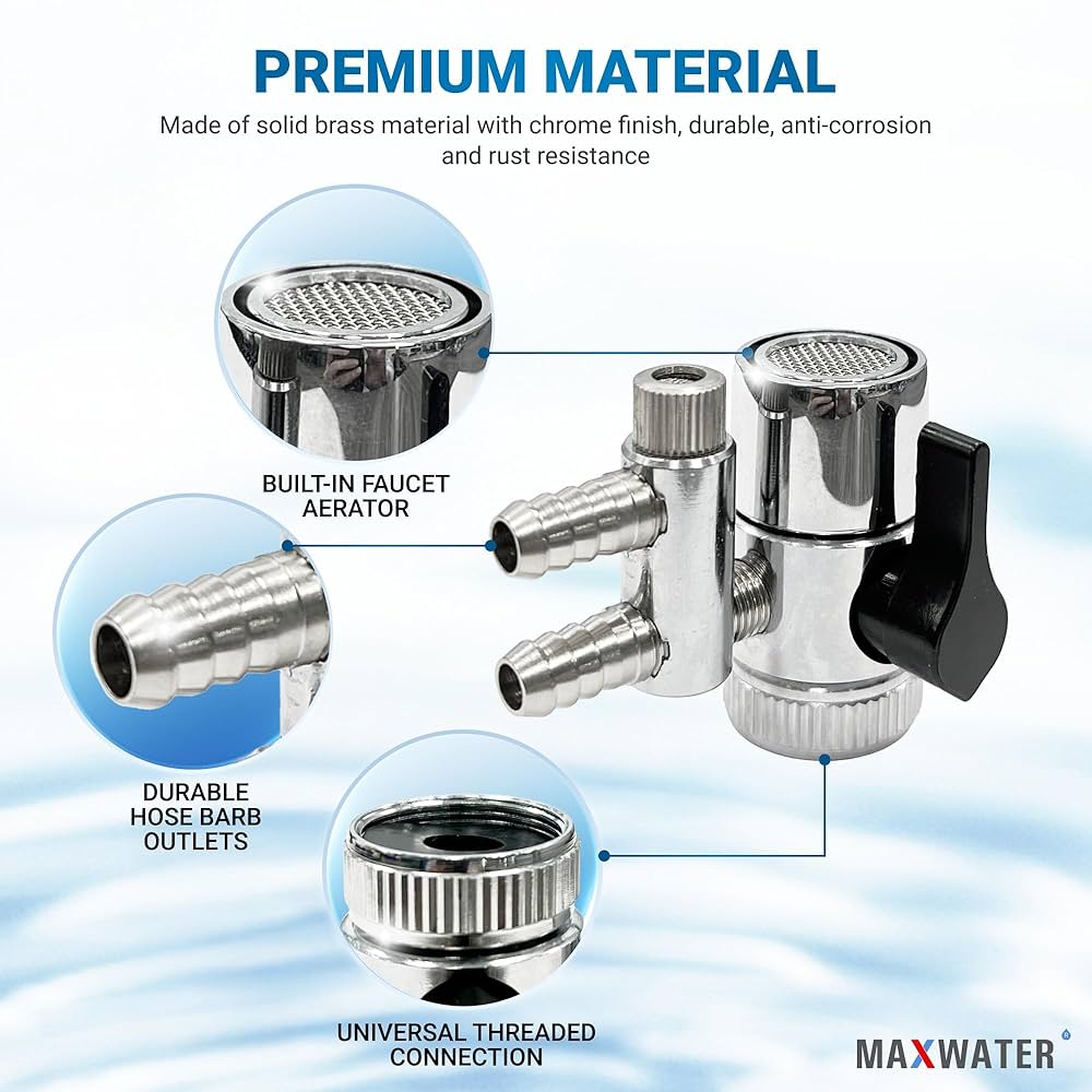 Amazon | 蛇口アダプター 2方向切替弁 浄水器チューブ用 サイズ3