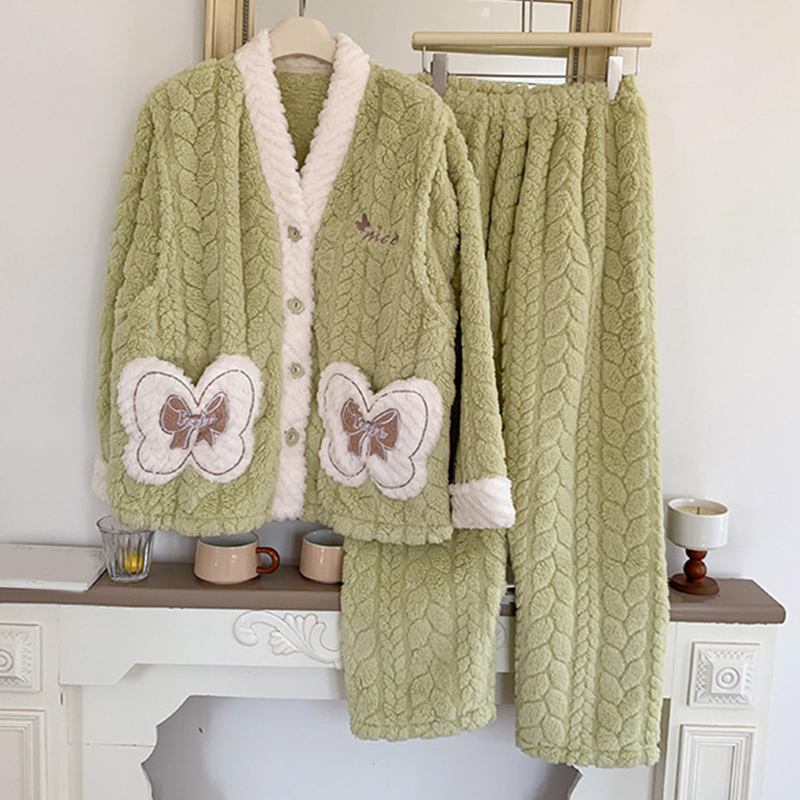 Pijamas de poliéster con cintura elástica para piel sensible y comodidad durante el período de maternidad, pijamas de embarazo