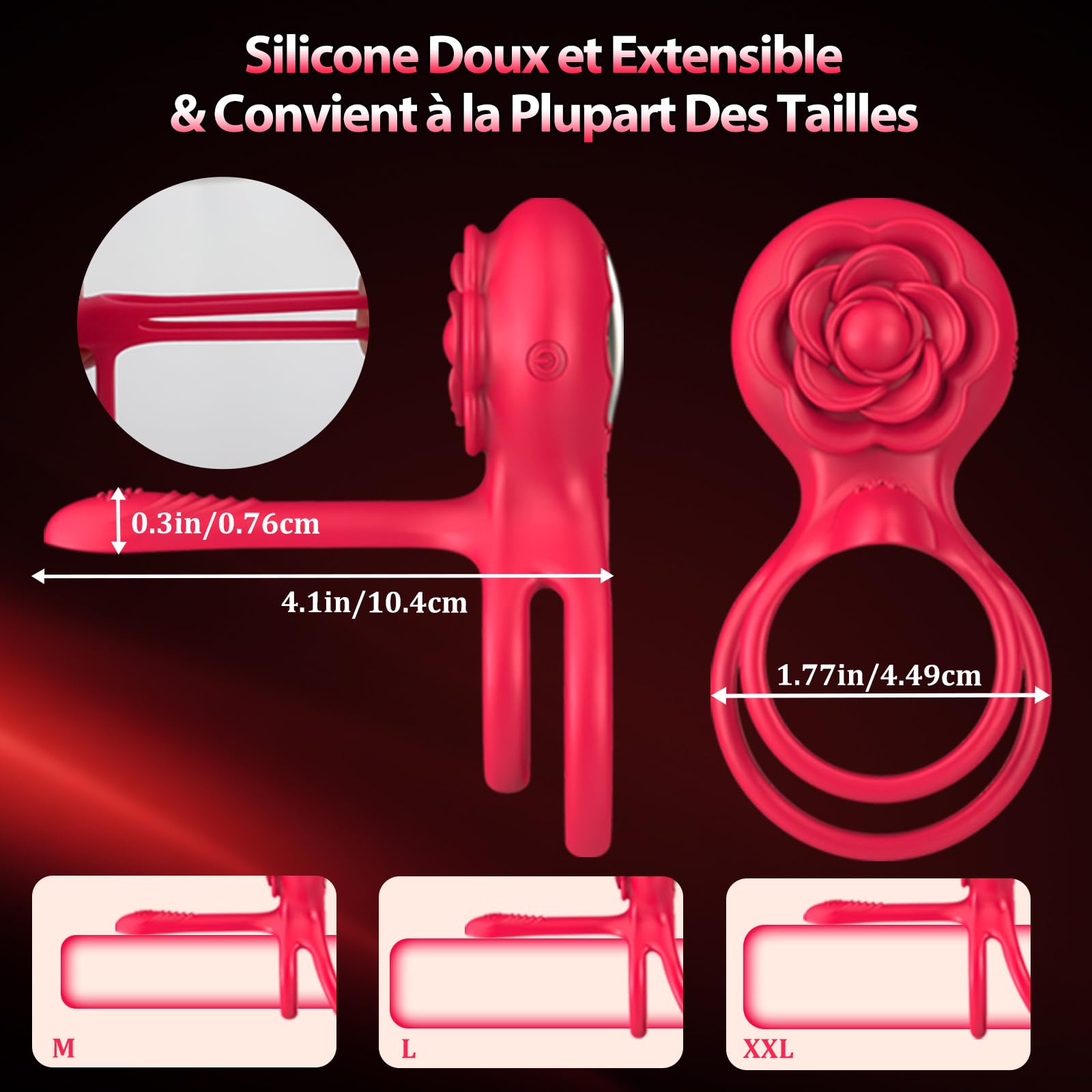 Sex Toys Anneaux de Pénis Set - 3 en 1 Anneau Vibrant Pénis Clitoridienne avec 6 Anneau Penien - Anneau Homme Sextoyse Couple Plaisir 10 Modes Vibromasseurs PourHomme Cockringe Sextoyse Homme Sex