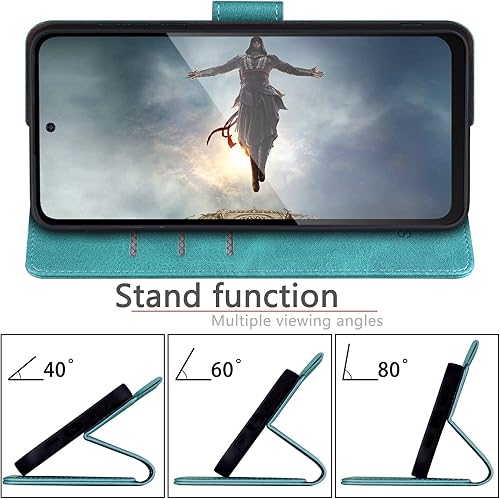 Miniatura 5 de SUANPOT Funda tipo cartera para Motorola Moto Edge 5G UWEdge 2021 con bloqueo RFID, soporte para tarjetas de crédito, funda de piel sintética con