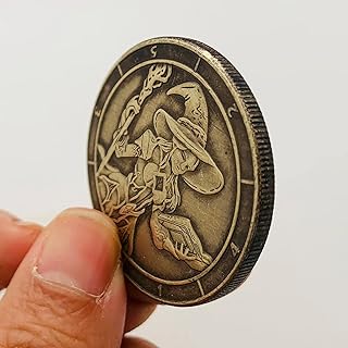 Wandering Coins, Halloween Wizard Brass, Old Silver-Plated Craftsmanship, Copper Silver-Plated Coins, Commemorative Coins