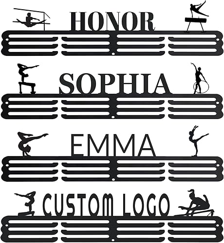 Vista 13 de Goutoports Estante de exhibición para colgar medallas, organizador personalizado de cinta de premios para corredores de carreras deportivas, placas