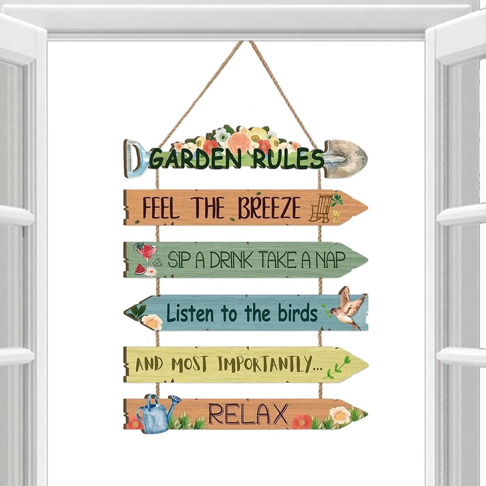 Cartel de jardín rústico, decoración de porche, patio, cobertizo y césped