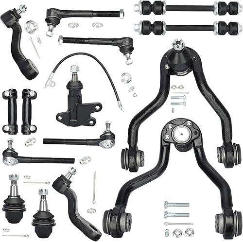 Brazo de control superior delantero de 15 piezas con rótula, barra estabilizadora, kit de barra de acoplamiento interior exterior para Escalade