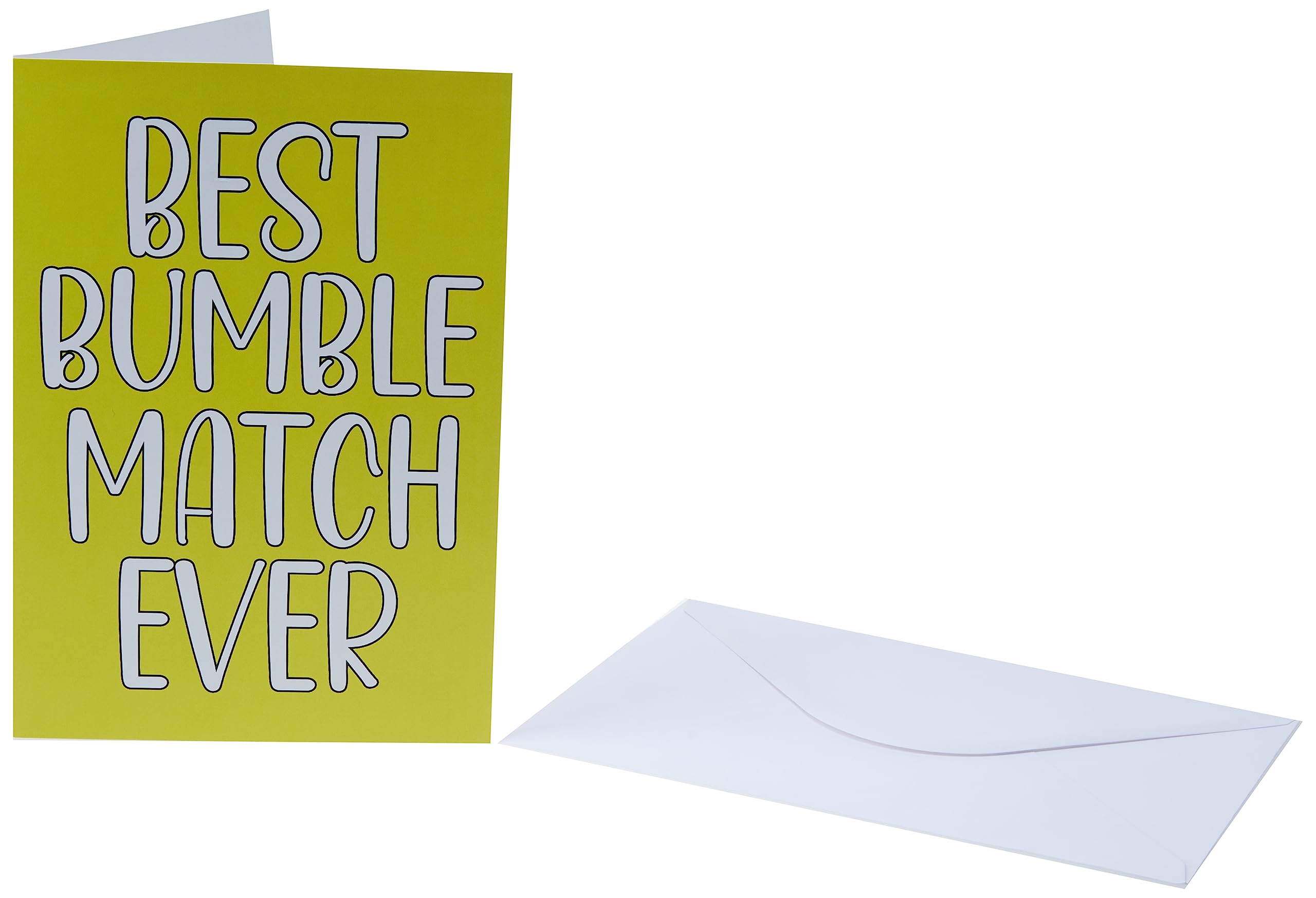 Funny Cards Best Dating Match Ever Valentines Day Card Joke Laughter Fun Novelty Yellow SP29