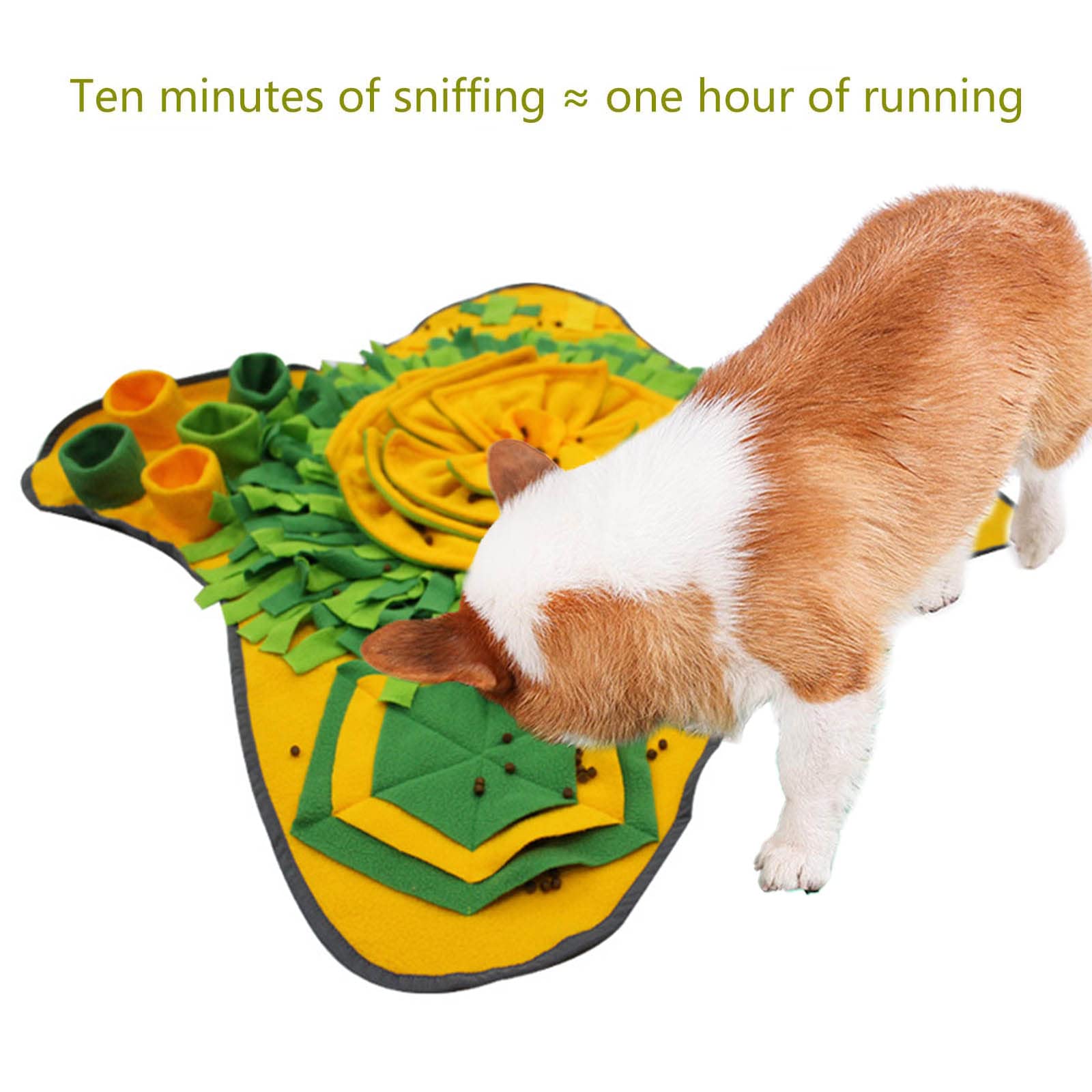 Cane Peluche Snuffle Mat Ripieni Trattare Dispensing Fiore Interattivo Masticare Alleviare Lo Stress Migliorare Per La Salute