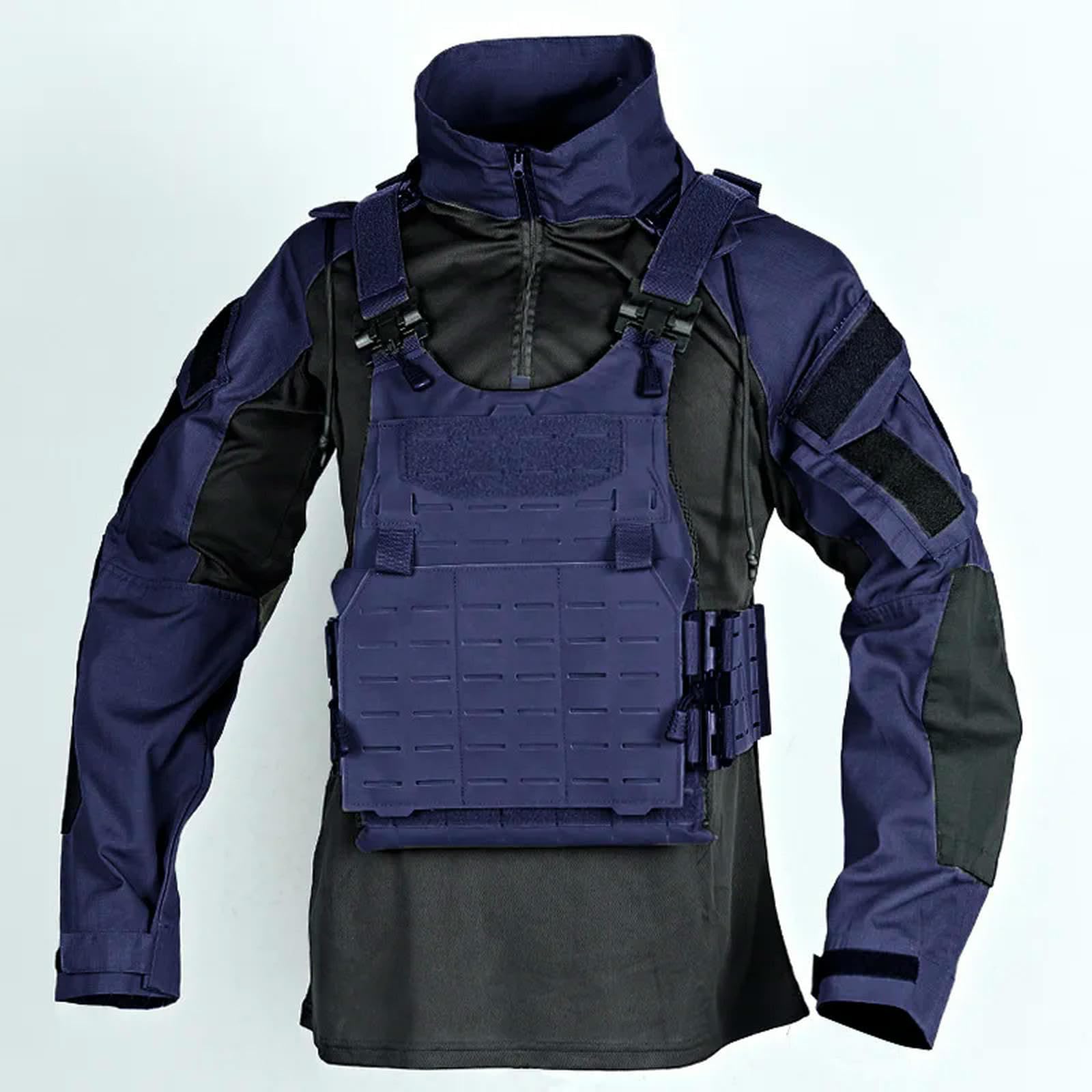 Camiseta de combate de camuflaje con capucha, resistente al desgaste, para hombre, airsoft, táctica, manga larga, paintball, camping, caza, ropa