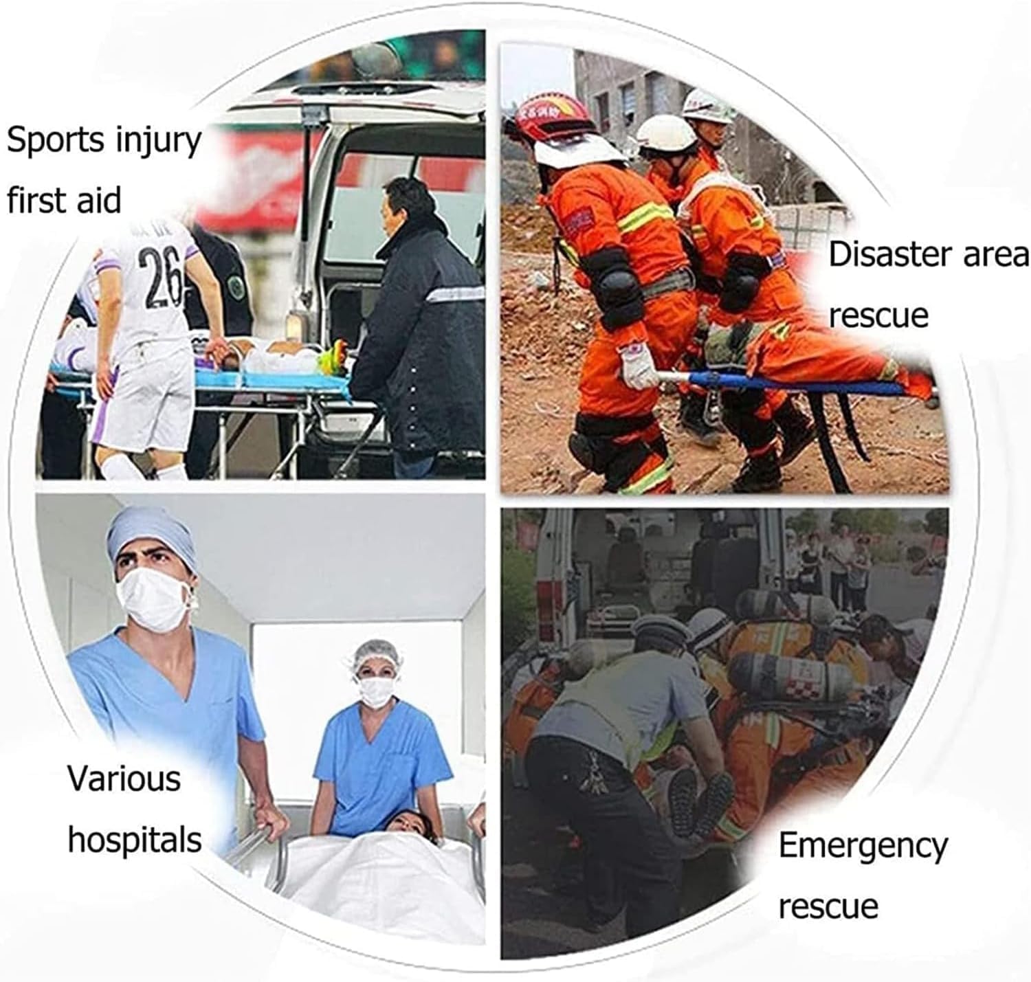 Emergency Water Stretcher - 350lbs Capacity Foldable Spine Board with Safety Belt, Durable PE Backboard for Lifeguards & First Responders - Ideal for Water Rescue Operations
