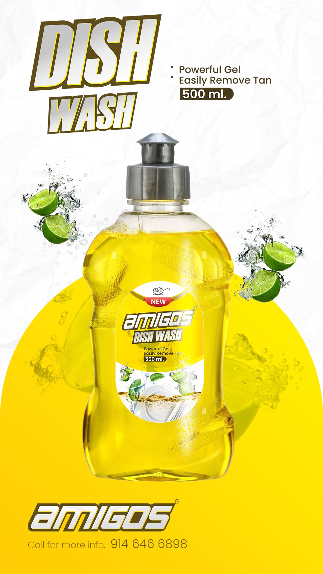 AMIGOS Dishwash Combo of 6 Bottles AMIGOS Must-Have Cleaning Tools Designed to Ensure a Spotless Home with Minimal Effort and Maximum Results. 1
