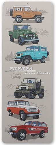 Miniatura 8 de Letrero redondo de metal para Toyota FJ Cruiser Let's Go Places - Divertido letrero de Toyota para garaje, tienda o cueva de hombre Gris,Beige,Negro