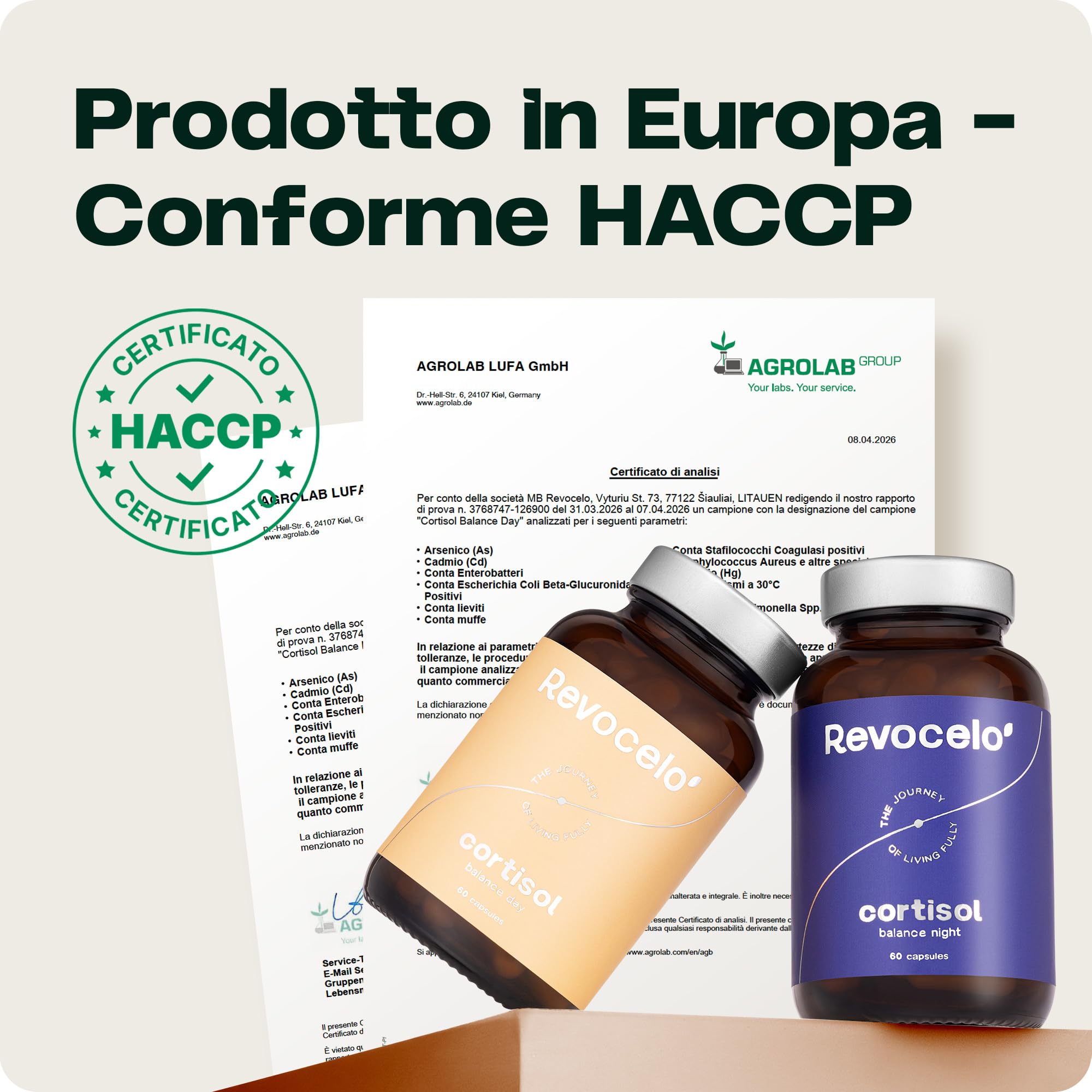 Regolazione del Cortisolo Giorno e Notte - Sistema a 2 fasi per resilienza e calma - Formula anti-stress con KSM-66® Ashwagandha, L-teanina e 6+ adattogeni – Testato in laboratorio,120 capsule, UE