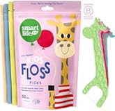 SmartLifeco Eco-Friendly Kids Flossers (200ct) - Dental Floss Picks for Children Made with Straw Wheat, Fluoride & PFA Free, Toothpick Flossing Sticks for Toddler Teeth, No Shred Thread, Unflavored