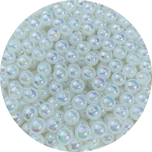 Miniatura 1 de Cuentas de perlas, 200 cuentas de perlas para manualidades de 0.394 pulgadas (0.394 in) de colores AB perlas para fabricación de joyas, cuentas