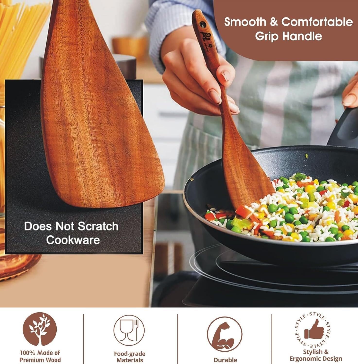 Kitchen Utensils Set,Cooking Utensils Set,6pcs wooden spoons for cooking,Wooden utensil set,Wooden Cooking Utensils,home essentials,Kitchen Set