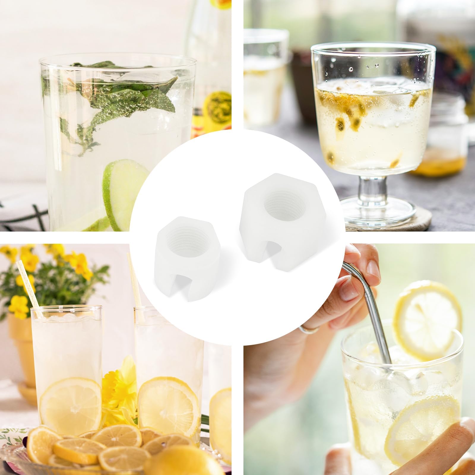 Lot De 4 écrous De Rechange Pour Machine SodaStream Crystal 1.0, 2.0 Et Source - Compatible, Anti-fuites