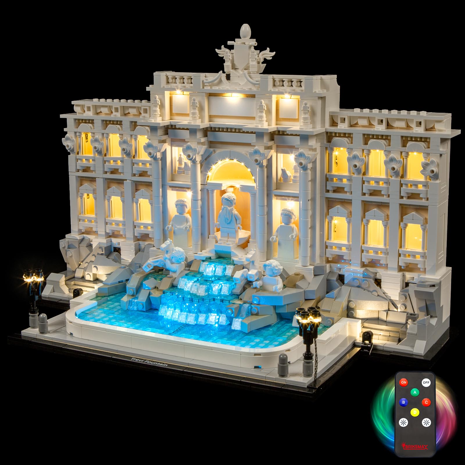 BRIKSMAX Light Kit for Lego21062 Trevi Fountain(Remote Control Version -Led-Innovative Led Lighting Compatible with Lego Architecture