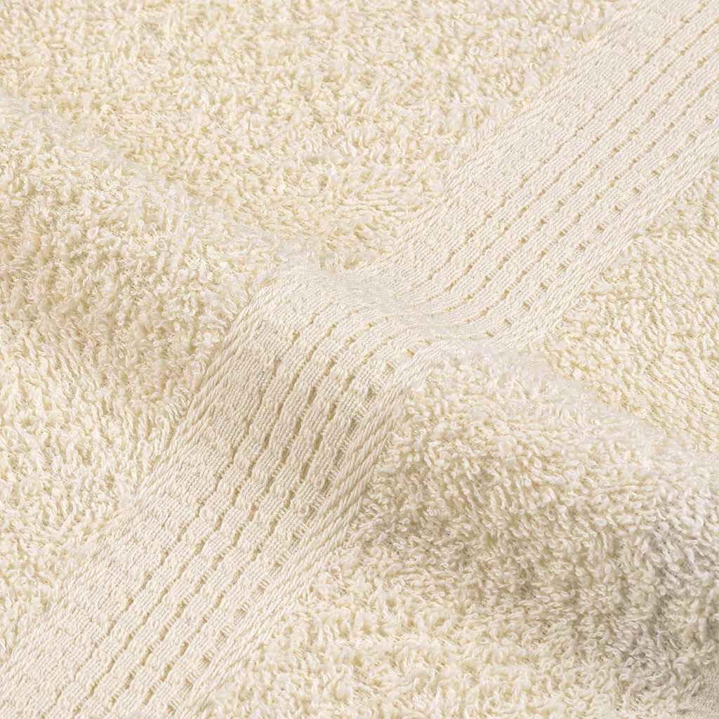 vidaXL Serviettes FROGN 2 pcs crème 100x200 cm 360 g/m² 100% Coton, Serviette de Plage, Serviette d'invité, Grande Serviette de Plage, Serviette de Bain