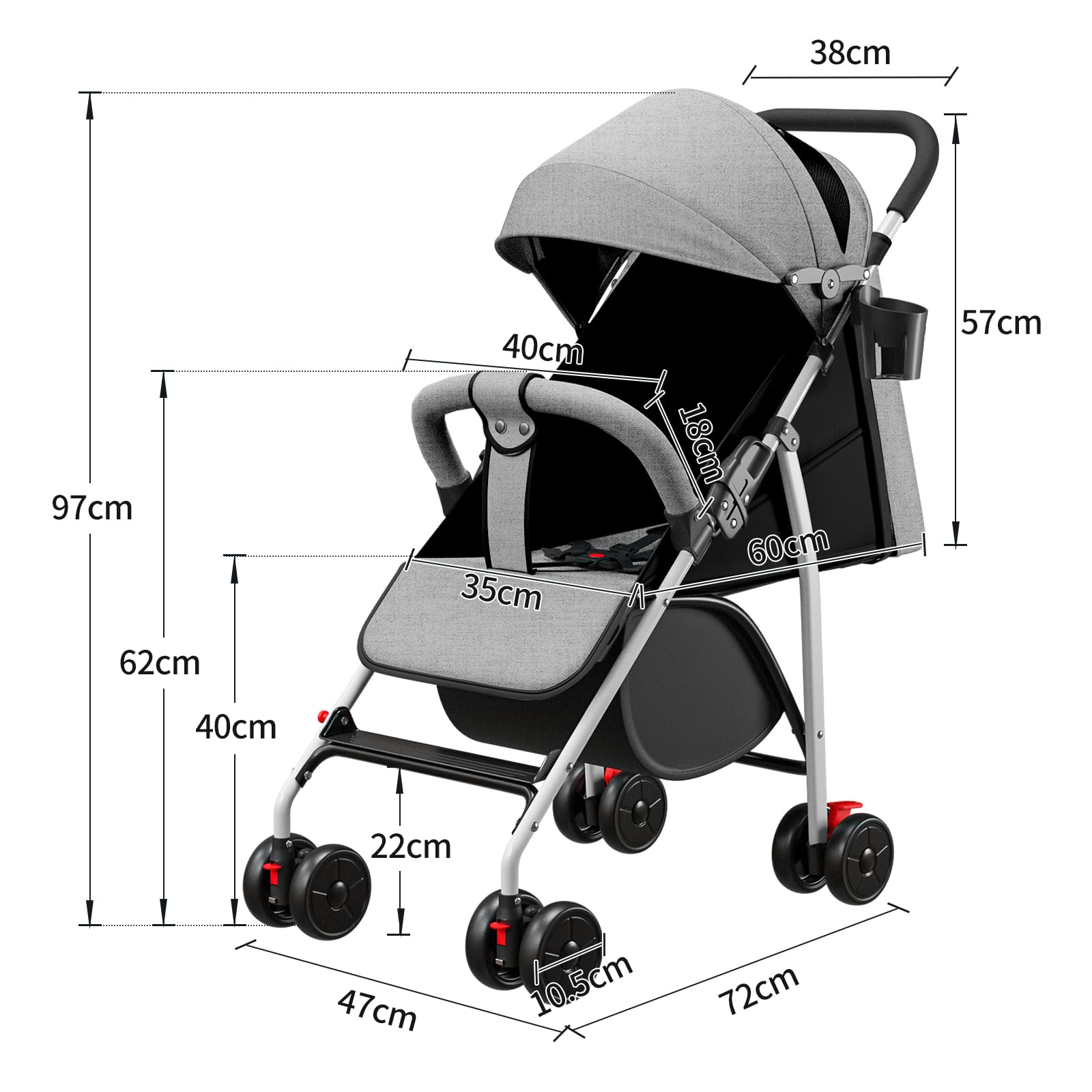 Maxi-Cosi Leona² Kinderwagen - Essential Black - Vanaf de geboorte tot