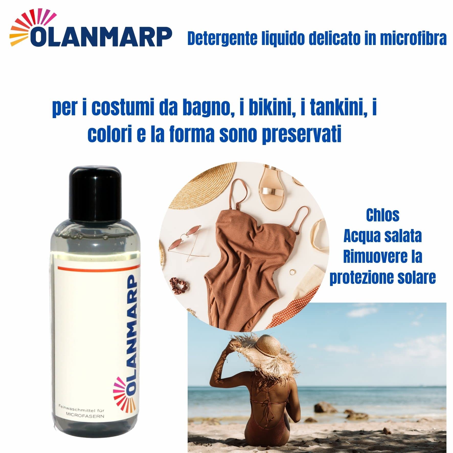 Detersivo concentrato in microfibra – detersivo liquido per lavare a mano + in lavatrice (480 ml, senza rete di lavaggio)