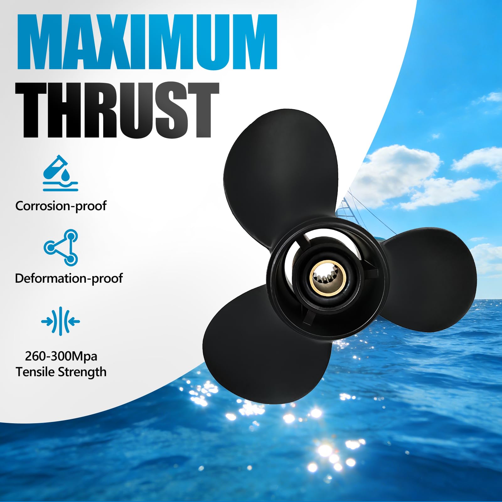 Amazon.com : Max Motosports Aluminum Propeller 48-77344A45 fit