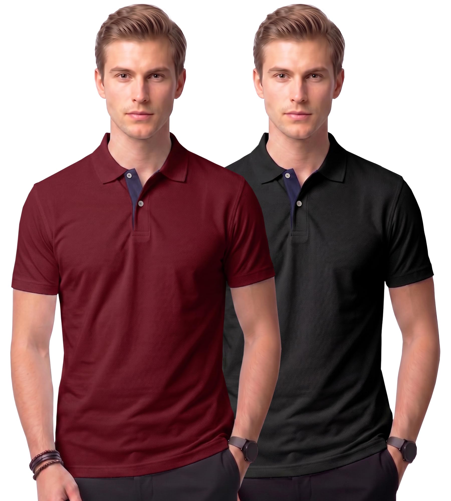xenovaurban Dry Fit Polo Combo Tshirts for Man | Regular Fit | Quick Dry Mars Fabric Polo T-Shirt with Collar for Men-picture-27