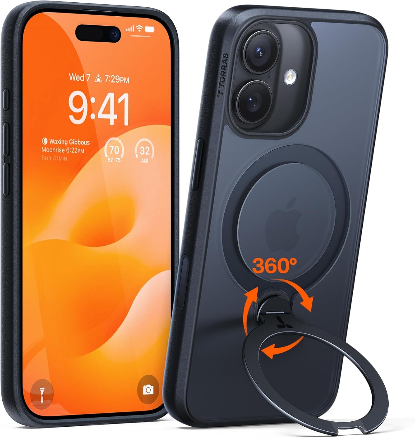 TORRAS iPhone 17 用 ケース【多機能一体・360°新定点回転スタンド】 Magsafe対応 【Ostand Q3 Spin】高耐久性 耐衝撃 ゼンマイ式スタンド リング 縦横両対応 マグネット搭載 急速充電対応 指紋防止 ブラック Amazonで販売中 TORRAS iPhone 17 用 ケース【多機能一体・360°新定点回転スタンド】 Magsafe対応 【Ostand Q3 Spin】高耐久性 耐衝撃 ゼンマイ式スタンド リング 縦横両対応 マグネット搭載 急速充電対応 指紋防止 ブラック Amazonで販売中