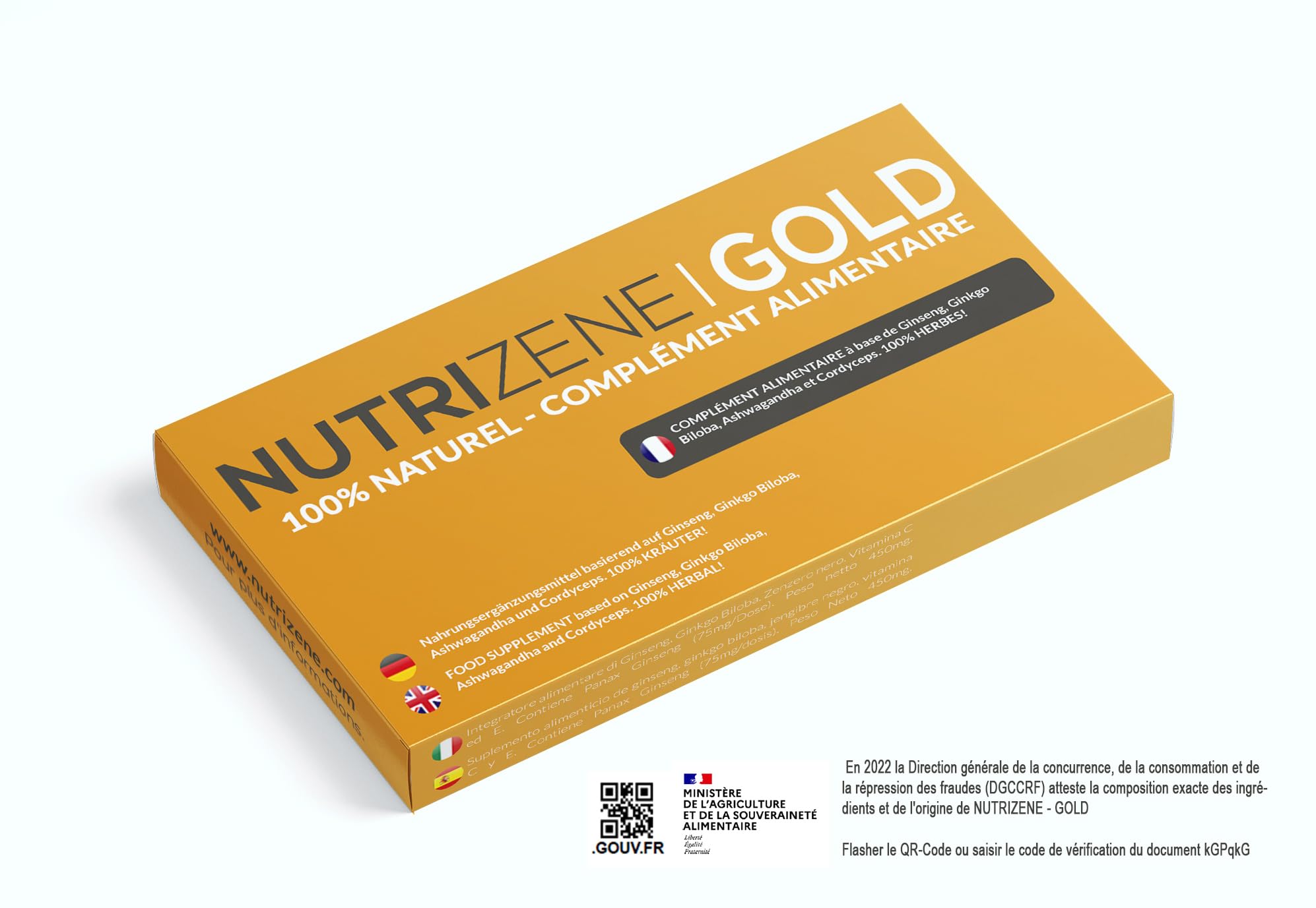 NUTRIZENE GOLD - Complément alimentaire pour hommes - 12 capsules