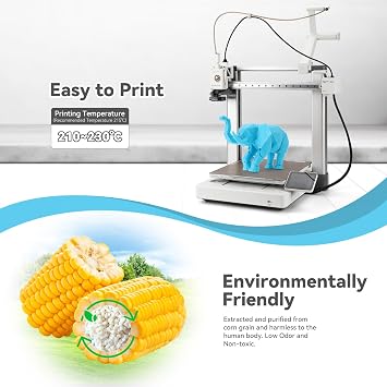 3DHoJor PLA+ PLA Plus Filament 1.75mm 1kg(2.2lbs) for 3D Printers,Light Blue