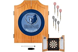 NBA Memphis Grizzlies Wood Dart Cabinet Set