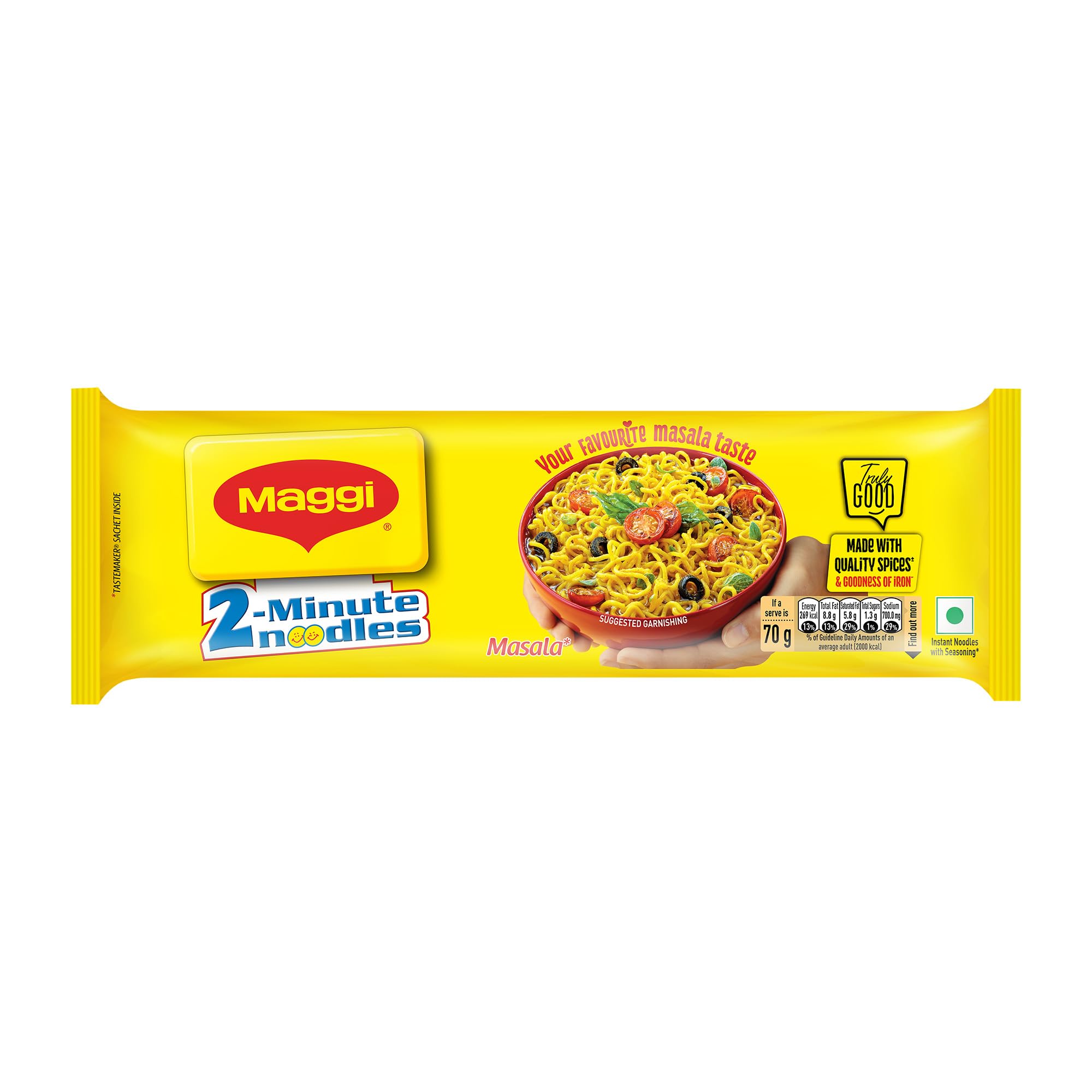 MAGGI 2-Minute Instant Noodles,Masala Noodles With Goodness Of Iron,Made With Choicest Quality Spices,Favourite Masala Taste, 560 g Pouch.-image-5
