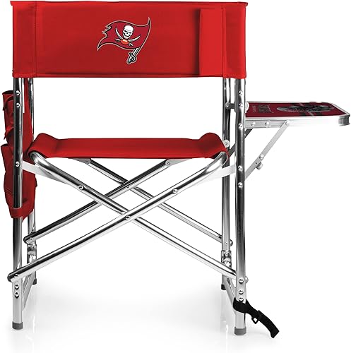 Miniatura 189 de PICNIC TIME NFL Unisex-Adult NFL Sports Chair with Side Table, Beach Chair, Camp Chair for Adults Negro