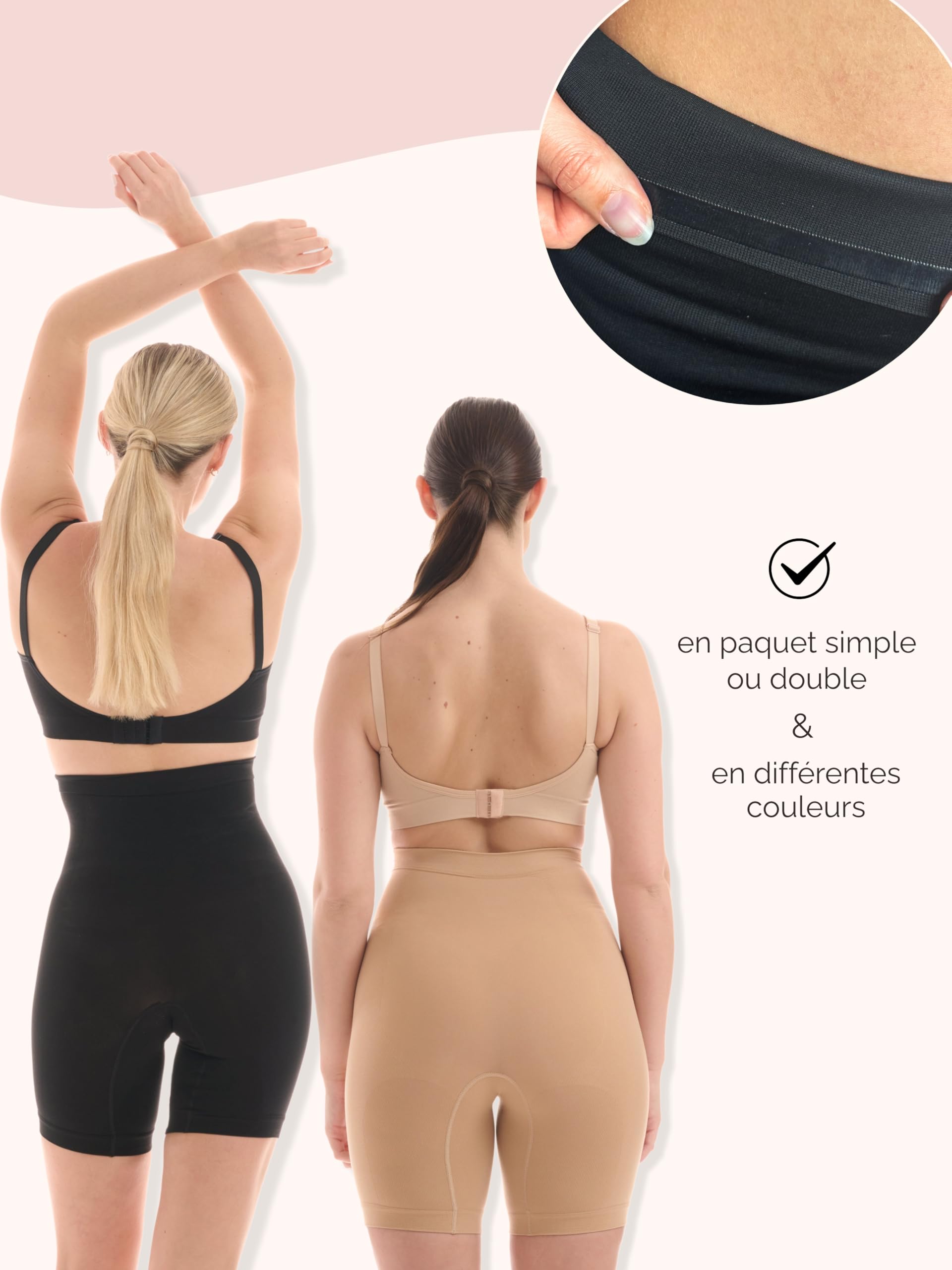 Herzmutter Culotte Post Partum - Anti Frottement Cuisse - Culotte Post Cesarienne - Pantalon Sculptants Femme - Taille Haut - Ventre Plat - OekoTex100-5600